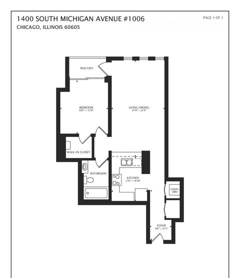 Tiny photo for 1400 S Michigan Avenue #1006, Chicago, IL 60605 (MLS # 12610848)