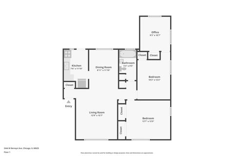 Tiny photo for 2444 W Berwyn Avenue #1N, Chicago, IL 60625 (MLS # 12504982)