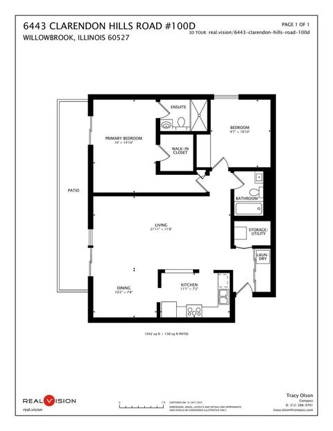 Tiny photo for 6443 Clarendon Hills Road #100d, Willowbrook, IL 60527 (MLS # 12493234)