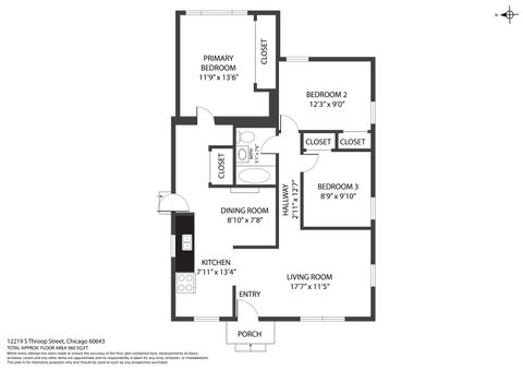 Tiny photo for 12219 S Throop Street, Chicago, IL 60643 (MLS # 12505793)