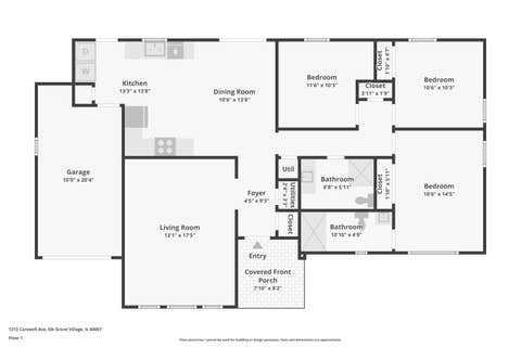 Tiny photo for 1212 Carswell Avenue, Elk Grove Village, IL 60007 (MLS # 12723127)