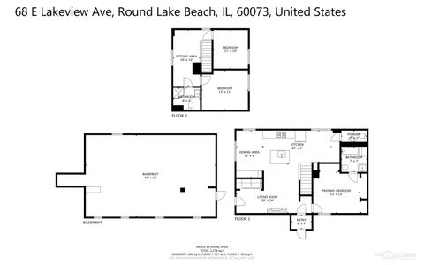 Tiny photo for 68 E Lakeview Avenue, Round Lake Beach, IL 60073 (MLS # 12518179)