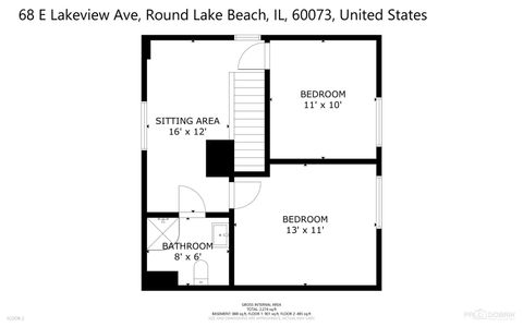 Tiny photo for 68 E Lakeview Avenue, Round Lake Beach, IL 60073 (MLS # 12518179)