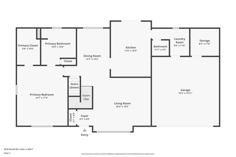 Tiny photo for 3618 Ronald Road, Crete, IL 60417 (MLS # 12540828)