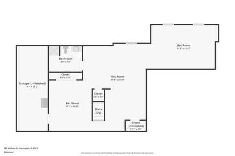 Tiny photo for 384 Whitney Drive, Barrington, IL 60010 (MLS # 12625352)