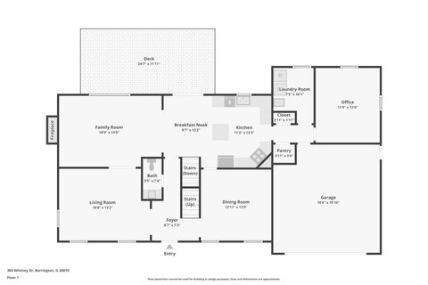 Tiny photo for 384 Whitney Drive, Barrington, IL 60010 (MLS # 12625352)