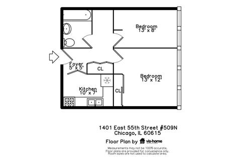 Tiny photo for 1401 E 55th Street #509N, Chicago, IL 60615 (MLS # 12741141)
