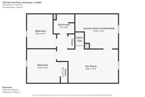 Tiny photo for 2226 Marshall Parkway, Waukegan, IL 60085 (MLS # 12732926)