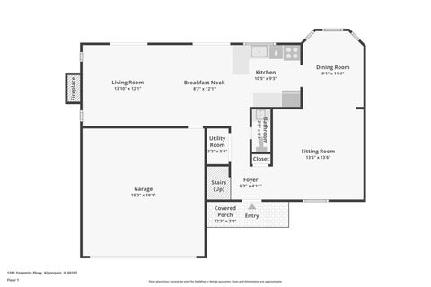 Tiny photo for 1201 Yosemite Parkway, Algonquin, IL 60102 (MLS # 12724865)