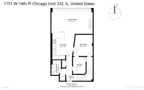 Tiny photo for 1151 W 14th Place #332, Chicago, IL 60608 (MLS # 12595306)