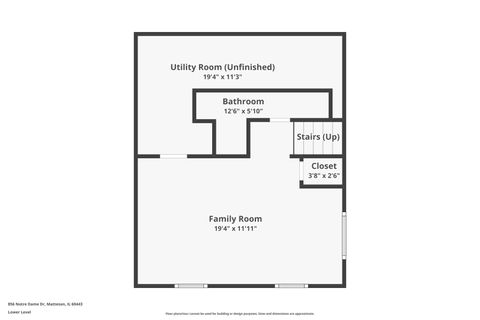 Tiny photo for 856 Notre Dame Drive, Matteson, IL 60443 (MLS # 12541147)