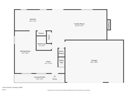 Tiny photo for 123 Fox Chase Drive S, Oswego, IL 60543 (MLS # 12576477)