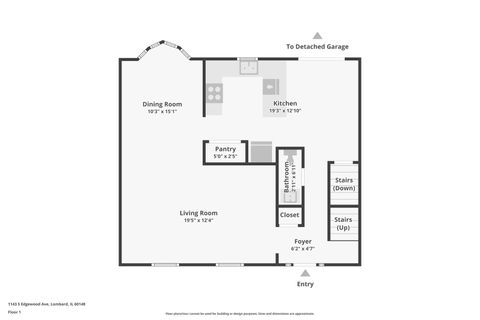 Tiny photo for 1143 S Edgewood Avenue, Lombard, IL 60148 (MLS # 12469444)