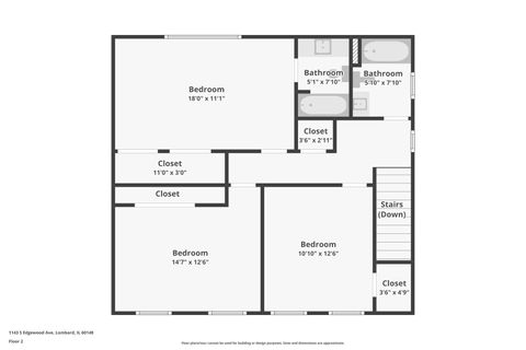 Tiny photo for 1143 S Edgewood Avenue, Lombard, IL 60148 (MLS # 12469444)