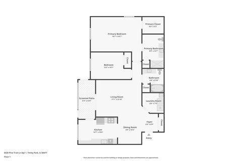Tiny photo for 6420 Pine Trail Lane #1, Tinley Park, IL 60477 (MLS # 12600535)