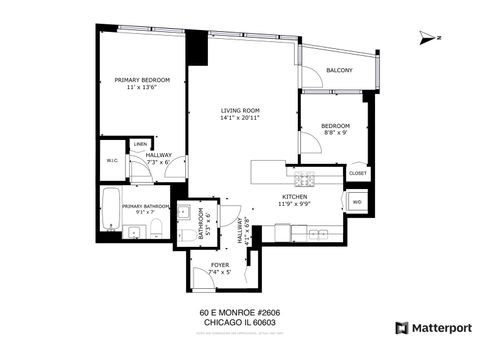 Tiny photo for 60 E MONROE Street #2606, Chicago, IL 60603 (MLS # 12408965)