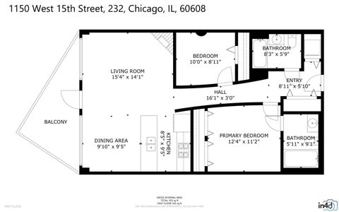 Tiny photo for 1150 W 15th Street #232, Chicago, IL 60608 (MLS # 12439723)