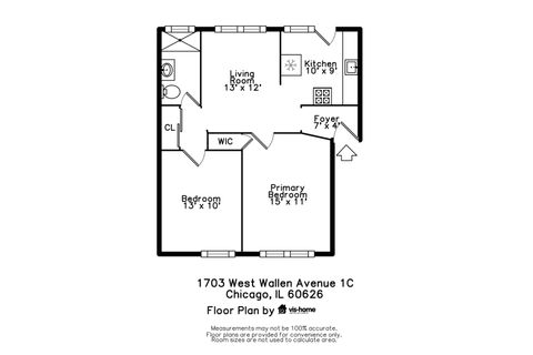 Tiny photo for 1703 W Wallen Avenue #1C, Chicago, IL 60626 (MLS # 12511666)