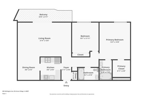 Tiny photo for 898 Wellington Avenue #202, Elk Grove Village, IL 60007 (MLS # 12517918)