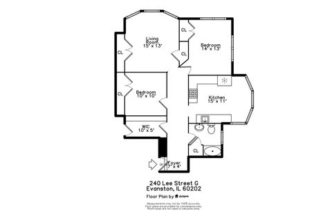 Tiny photo for 240 LEE Street #G, Evanston, IL 60202 (MLS # 12484173)