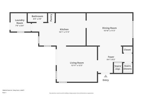 Tiny photo for 18568 W Point Drive, Tinley Park, IL 60477 (MLS # 12500850)
