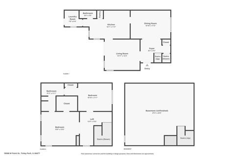 Tiny photo for 18568 W Point Drive, Tinley Park, IL 60477 (MLS # 12500850)