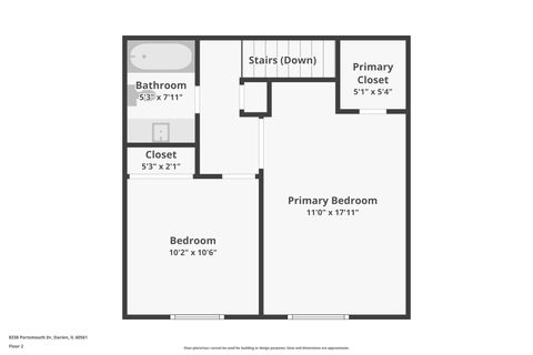 Tiny photo for 8338 Portsmouth Drive #B, Darien, IL 60561 (MLS # 12611656)