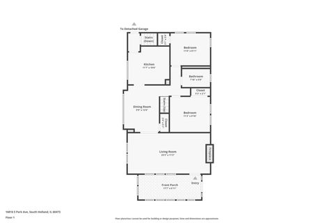 Tiny photo for 16816 S Park Avenue, South Holland, IL 60473 (MLS # 12540922)