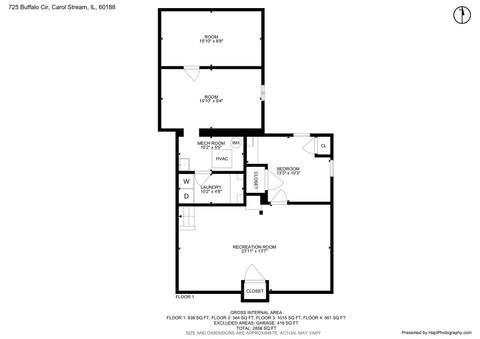 Tiny photo for 725 Buffalo Circle, Carol Stream, IL 60188 (MLS # 12632168)