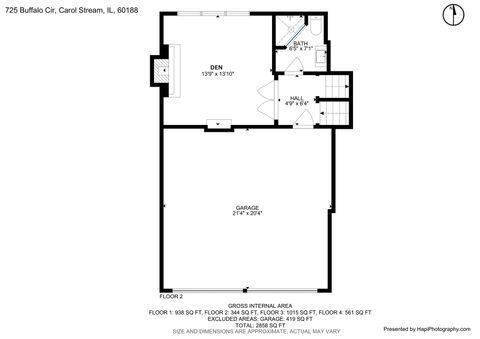 Tiny photo for 725 Buffalo Circle, Carol Stream, IL 60188 (MLS # 12632168)