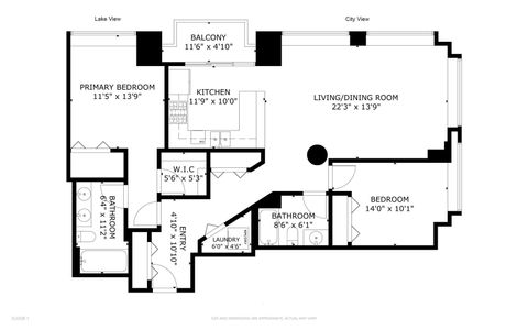 Tiny photo for 233 E 13TH Street #709, Chicago, IL 60605 (MLS # 12634037)