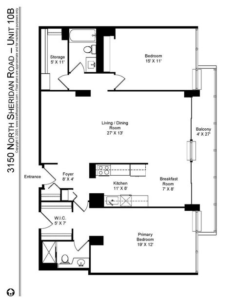 Tiny photo for 3150 N Sheridan Road #10B, Chicago, IL 60657 (MLS # 12457826)
