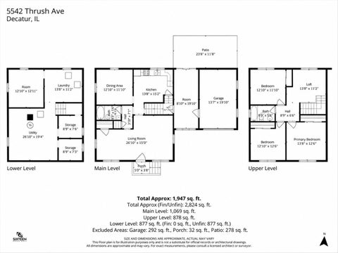 Tiny photo for 5542 Thrush Avenue, Decatur, IL 62521 (MLS # 12764889)