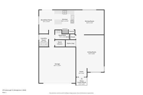 Tiny photo for 479 Foxborough Trail, Bolingbrook, IL 60440 (MLS # 12636093)