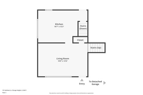 Tiny photo for 191 Kathleen Lane, Chicago Heights, IL 60411 (MLS # 12621705)