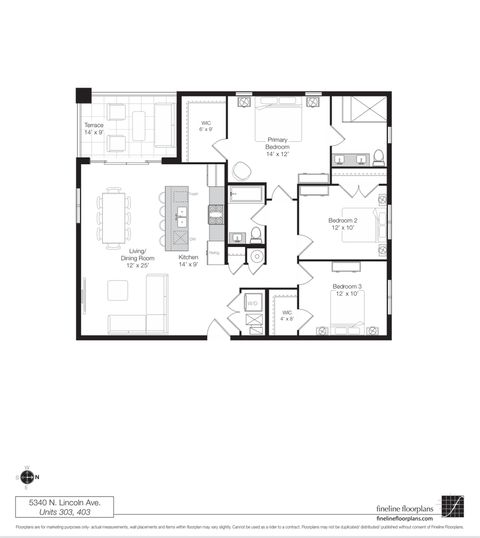 Tiny photo for 5340 N Lincoln Avenue #303, Chicago, IL 60625 (MLS # 12602373)