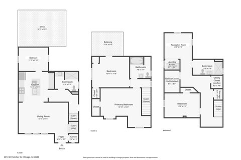 Tiny photo for 6014 W Fletcher Street, Chicago, IL 60634 (MLS # 12687529)