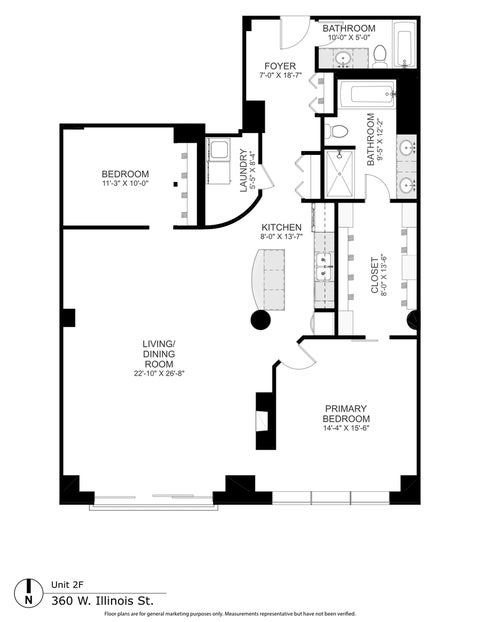 Tiny photo for 360 W Illinois Street #2F, Chicago, IL 60654 (MLS # 12753999)