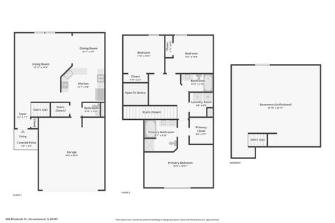 Tiny photo for 906 Elizabeth Drive, Streamwood, IL 60107 (MLS # 12558873)