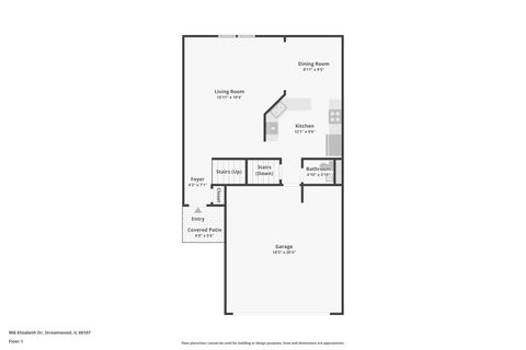 Tiny photo for 906 Elizabeth Drive, Streamwood, IL 60107 (MLS # 12558873)