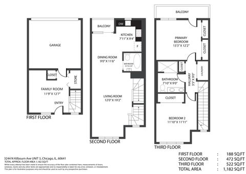 Tiny photo for 3244 N Kilbourn Avenue #3, Chicago, IL 60641 (MLS # 12454589)