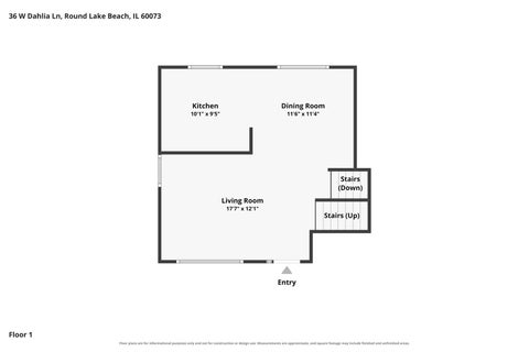 Tiny photo for 36 W Dahlia Lane, Round Lake Beach, IL 60073 (MLS # 12794402)
