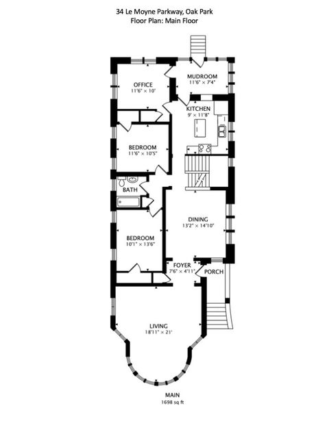 Tiny photo for 34 Le Moyne Parkway, Oak Park, IL 60302 (MLS # 12496822)