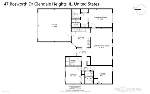 Tiny photo for 47 Bosworth Drive, Glendale Heights, IL 60139 (MLS # 12630577)