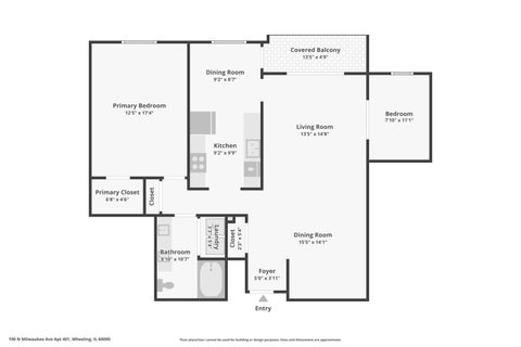Tiny photo for 190 N Milwaukee Avenue #401, Wheeling, IL 60090 (MLS # 12669651)