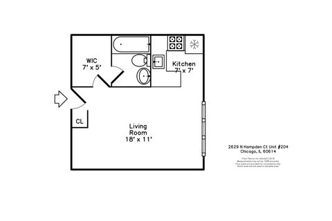 Tiny photo for 2629 N Hampden Court #204, Chicago, IL 60614 (MLS # 12459749)