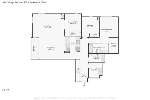 Tiny photo for 900 CHICAGO Avenue #609, Evanston, IL 60202 (MLS # 12569102)