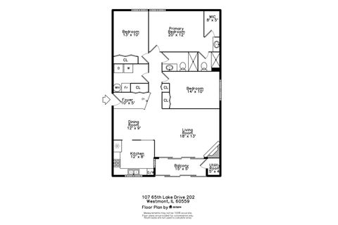 Tiny photo for 107 65th Lake Drive #202, Westmont, IL 60559 (MLS # 12501358)