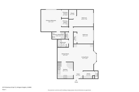 Tiny photo for 527 W Eastman Street #2C, Arlington Heights, IL 60005 (MLS # 12593777)