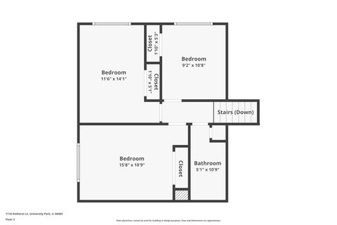 Tiny photo for 1116 Amherst Lane, University Park, IL 60484 (MLS # 12573084)